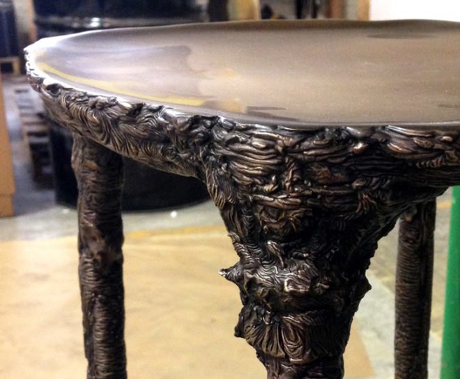Ice Cast Bronze, Steven Haulenbeek, green design, sustainable design, green interiors, sustainable interiors, green furniture, sustainable furniture, ice cast, bronze, ice furniture, green products, sustainable products, natural design