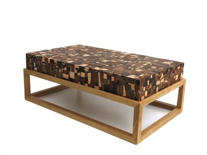 mosaica, chissick design, eli chissick, salvaged wood, reclaimed wood, coffee table, mosaic coffee table, reader submitted content, green furniture