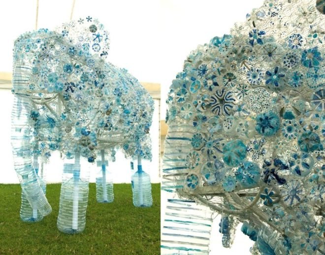 plastic bottle elephant, emily the elephant, sarah turner, sarah turner artist, sarah turner plastic bottles, coventry godiva festival, coventry plastic bottles, coventry plastic bottle elephant, godiva festival 2014, recycled plastic bottles, recycled plastic bottle art, plastic bottle art, recycled art, recycled materials, hula hoops, chicken wire, coventry blue