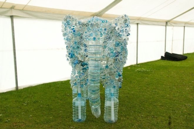plastic bottle elephant, emily the elephant, sarah turner, sarah turner artist, sarah turner plastic bottles, coventry godiva festival, coventry plastic bottles, coventry plastic bottle elephant, godiva festival 2014, recycled plastic bottles, recycled plastic bottle art, plastic bottle art, recycled art, recycled materials, hula hoops, chicken wire, coventry blue