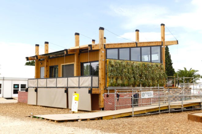 Solar Decathlon Europe 2014, Plateau Team, Spain, retrofit, zero energy housing, housing estate, wooden structures, solar power, Universidad de Alcalá de Henares, Universidad de Castilla-La Mancha, urban redevelopment, urban regeneration, high-rise living, apartment blocks, apartments,