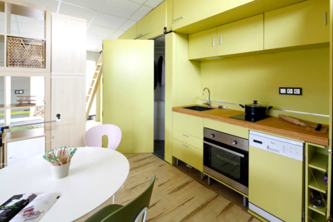 Solar Decathlon Europe 2014, Plateau Team, Spain, retrofit, zero energy housing, housing estate, wooden structures, solar power, Universidad de Alcalá de Henares, Universidad de Castilla-La Mancha, urban redevelopment, urban regeneration, high-rise living, apartment blocks, apartments,
