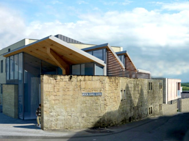 Ralph Allen Yard, Hewitt Studios, bath, uk, carbon zero development, eco housing, green roof, solar powered