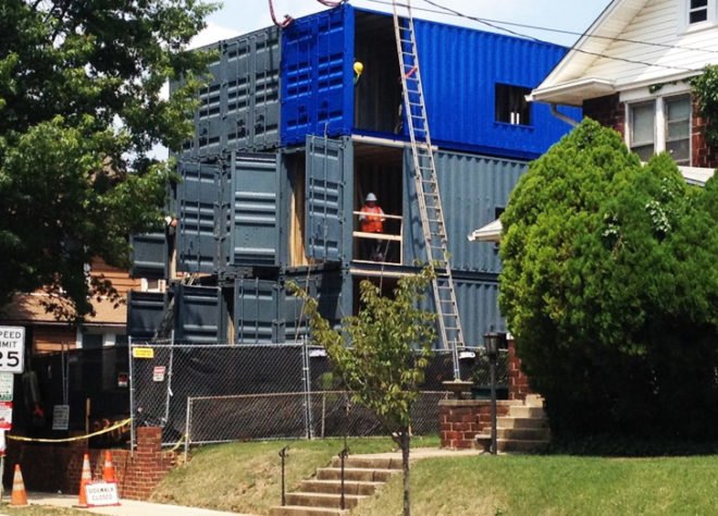 Brookland, Brookland DC, DC, Washington, Brookland neighborhood, shipping containers, containers, shipping, shipping container apartments