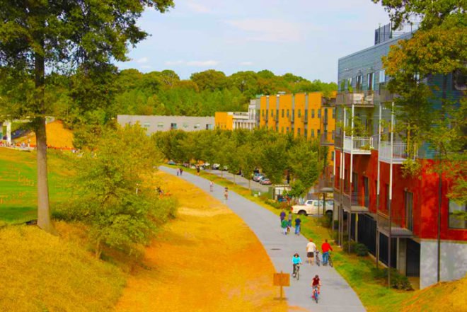 Atlanta Beltline, alternative transportation, urban planning, light rail, rail to trail, emerald necklace, mixed use corridor, urban revitalization