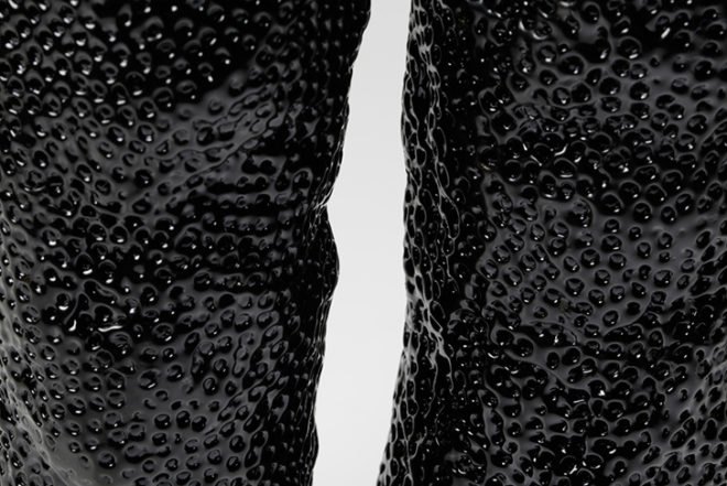 Marlène Huissoud, silkworm cocoons, beehive resin, propolis, sericin, glass blowing, organic furniture, natural by-products, biodegradable materials, sustainable materials, furniture design, rubber trees