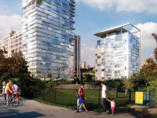 Brooklyn Bridge Park, Pier 6, waterfront property, brooklyn bridge park housing, Alloy Design + Bjarke Ingels Group, Asymptote Architecture, BKSK Architects + Aufgang Architects, Davis Brody Bond, Future Expansion + SBN Architects, FXFOWLE Architects; H3 Hardy Collaboration Architects, Marvel Architects, Morris Adjmi Architects, NV/da + O'Neill McVoy Architects, Pelli Clarke Pelli, S9 Architecture, Perkins Eastman, Selldorf Architects, WASA Studio A, affordable housing, swimming pool , prekindergarten center, bike repair, public space, green space, new housing developments in New York, affordable housing in new york,