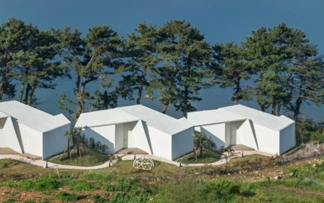 Atelier Chang, Knot Houses, Geoje, South Korea, architecture, South Korean architecture,reinforced concrete, ecological lifestyle, knotted structure, outdoor gardens, resort design