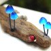 Great mushrooming, Yukio Takano, led lights, green lamps, reclaimed wood, reclaimed wood lamps, mushroom lamps, mushrooms, LED, low-energy lighting, sustainable design, sustainable lighting, energy-efficient lighting