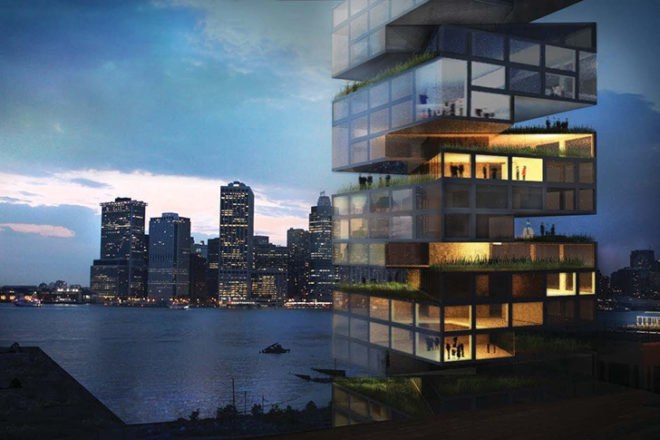 Brooklyn Bridge Park, Pier 6, waterfront property, brooklyn bridge park housing, Alloy Design + Bjarke Ingels Group, Asymptote Architecture, BKSK Architects + Aufgang Architects, Davis Brody Bond, Future Expansion + SBN Architects, FXFOWLE Architects; H3 Hardy Collaboration Architects, Marvel Architects, Morris Adjmi Architects, NV/da + O'Neill McVoy Architects, Pelli Clarke Pelli, S9 Architecture, Perkins Eastman, Selldorf Architects, WASA Studio A, affordable housing, swimming pool , prekindergarten center, bike repair, public space, green space, new housing developments in New York, affordable housing in new york,