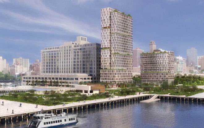 Brooklyn Bridge Park, Pier 6, waterfront property, brooklyn bridge park housing, Alloy Design + Bjarke Ingels Group, Asymptote Architecture, BKSK Architects + Aufgang Architects, Davis Brody Bond, Future Expansion + SBN Architects, FXFOWLE Architects; H3 Hardy Collaboration Architects, Marvel Architects, Morris Adjmi Architects, NV/da + O'Neill McVoy Architects, Pelli Clarke Pelli, S9 Architecture, Perkins Eastman, Selldorf Architects, WASA Studio A, affordable housing, swimming pool , prekindergarten center, bike repair, public space, green space, new housing developments in New York, affordable housing in new york,