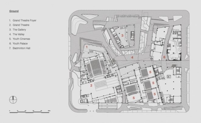 studio505, phoenix valley, green roof, vertical walls, pv system, solar thermal arrays, natural ventilation, LED lighting, stormwater management, chinese opera, cultural center, wujin, changzhou, china architecture, chinese architecture, china 3 star rating