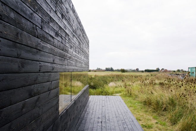 Stealth barn, Carl Turner, Carl Turner Architects, black barn, Norfolk, Cambridge, Cambridgeshire,