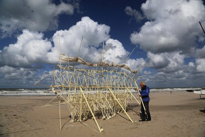 Strandbeest, strandbeest, Theo Jansen, sculptor, sculpture, sculptures, strandbeests, kinetic sculpture, kinetic sculptures, kinetic art, beach, beach art, beach sculptures