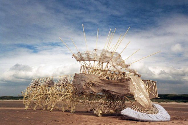 Strandbeest, strandbeest, Theo Jansen, sculptor, sculpture, sculptures, strandbeests, kinetic sculpture, kinetic sculptures, kinetic art, beach, beach art, beach sculptures