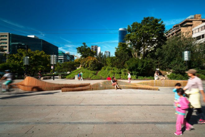 Urban Reef, VIVA Vancouver, vancouver, pop up park, urban seating, robson redux, pedestrian friendly, modular seating
