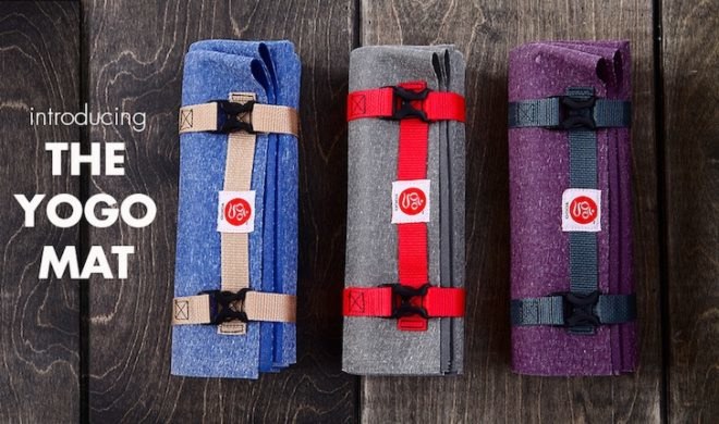 YOGO mat, yoga, yoga mat, reader submitted content, biodegradable yoga mat, foldable yoga mat, compact yoga mat, lightweight yoga mat, eco yoga mat, YOGO, Jessica Thompson, Ryon Lane