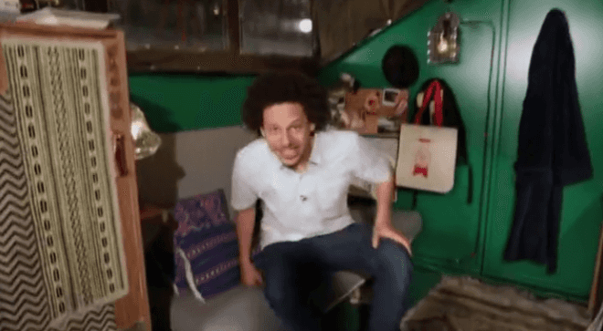 deke's dumpster house, 2 broke girls, 2 broke girls dumpster house, deke 2 broke girls, deke's house, deke dumpster, tiny homes, tiny house, dumpster house, tiny living, small living, eric andre