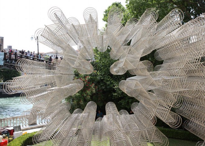 ai weiwei, installation art, forever bicycles, sculpture, venice biennale, architecture biennale,