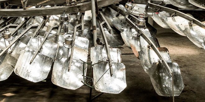Ai Weiwei, art installation, Alcatraz, prison design, recycled materials art, reused materials, solar cookers, Tibet, Alcatraz art,, political art, Chinese artists, Chinese art
