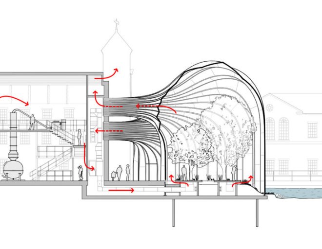 Thomas Heatherwick, conceptual sketch, drawing, drawings, glasshouse, glass house, Bombay Sapphire, gin distillery,