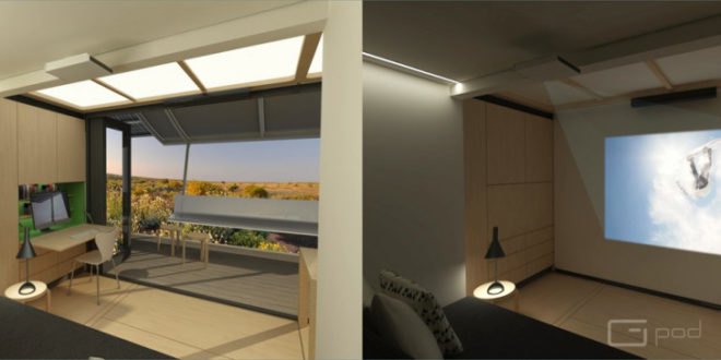 G-pod, tiny homes, shipping container, shipping container architecture, mobile home, transportable, expandable, expanding house, pop up, Dwell, G-pod Dwell, Australia