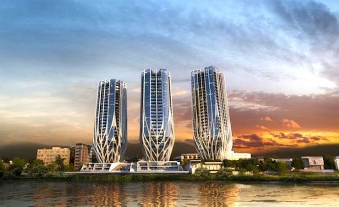 zaha hadid, zaha hadid architects, brisbane, grace on coronation, sunland group, toowong, australia, australian architecture, neo-futuristic architecture, sahba abedian, residential towers
