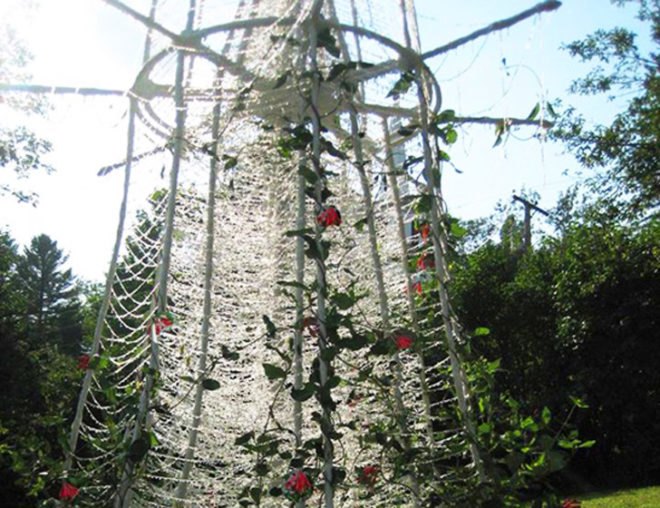 Hummingbird Palace, hummingbird palace, hummingbird, hummingbirds, Esther Solondz, vines, sculpture, sculptures, pollinators, birds, bird, habitat, avian, avian habitat, hummingbird species, Providence, Rhode Island