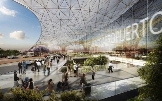 lord foster, foster + partners, mexico city, fernando romero enterprise, mexico city airport, mega airport, airport design, airports, sustainable airports, sustainable architecture, leed platinum, solar power, rainwater collection,