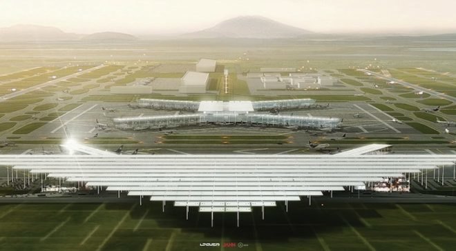 JAHN, mexico city, mexico city international airport, airport, airport design, sustainable airport, low-e coating, Francisco Gonzalez-Pulido, LOGUER, ADG, energy efficiency, PTFE, nanogel infill, natural wetland, rainwater collection, earth tubes