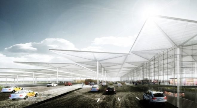 JAHN, mexico city, mexico city international airport, airport, airport design, sustainable airport, low-e coating, Francisco Gonzalez-Pulido, LOGUER, ADG, energy efficiency, PTFE, nanogel infill, natural wetland, rainwater collection, earth tubes