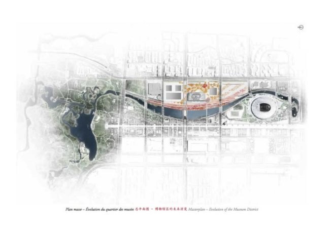 Jean Nouvel, National Art Museum of China, NAMOC, art museum, museum design, beijing, beijing olympic park, forbidden city, beijing institute of architectural design, perforated facade, filigree facade, funnel-shaped atrium, atrium, indoor garden
