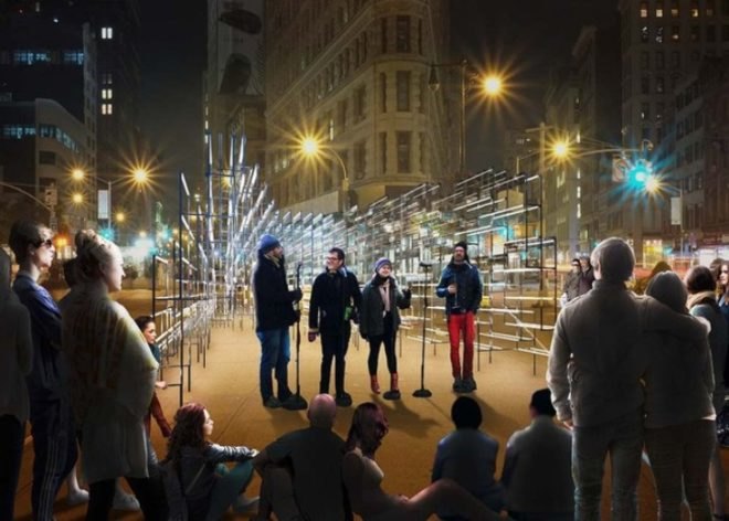 INABA, architecture, light installation, New York Light, Flatiron competition, art, holiday season nyc, art installation nyc, flatiron holiday exhibit, bengal.fierro, Tillotson Design Associates
