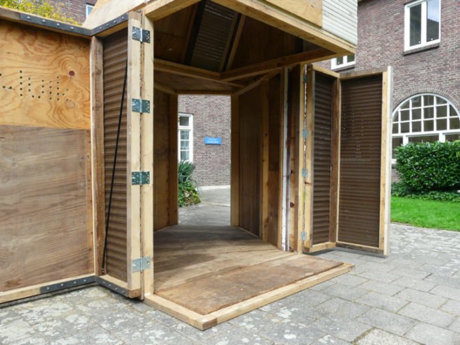 Vullings de Moor pavilion, wooden pavilions, reclaimed wood, reused wood, wooden architecture, Dutch architects, Dutch wooden pavilion, pavilion architecture, Dutch architecture, Cultural Nova The Netherlands, natural lighting, transformable pavilion, transformable architecture