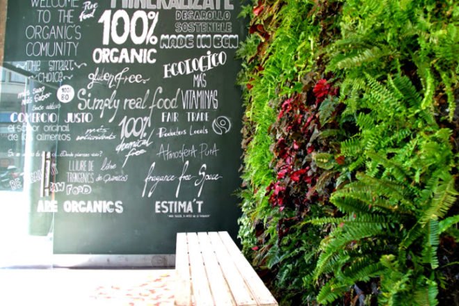 Organics Restaurant Vertical Garden, Urbanarbolismo, unusualgreen, vertical garden, living wall, barcelona
