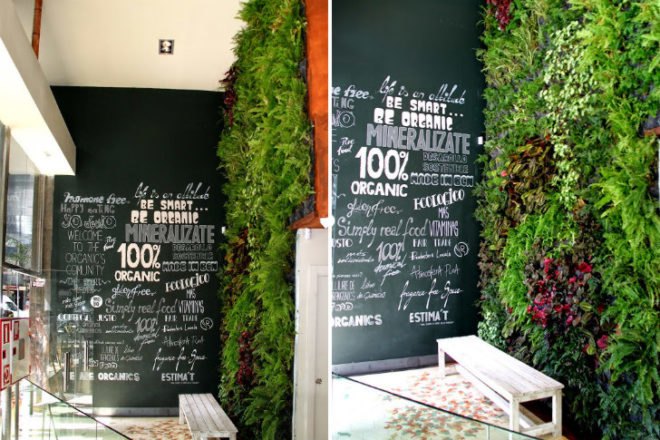 Organics Restaurant Vertical Garden, Urbanarbolismo, unusualgreen, vertical garden, living wall, barcelona