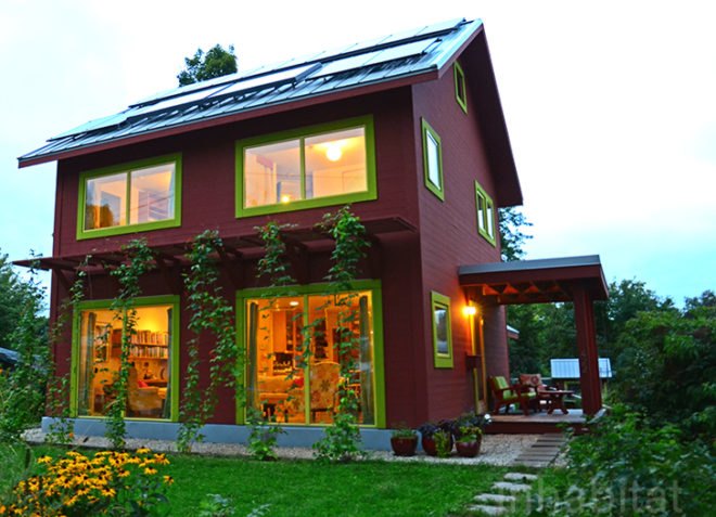 Passivhaus, Passive House, passive design, solar power, energy plus, NewenHouse, Sonya NewenHouse, Madison Environmental Group, green design, sustainable design, eco-design, stuga, wood-fired stove, natural light, daylighting, energy-efficiency, Viroqua, Wisconsin, house heated with hair dryer energy equivalent, cold climates, passive house in cold climates, passive house kits,