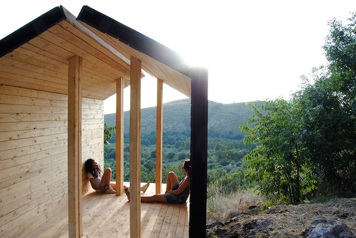 Sa.und.sa architetti, wooden shelter, ESTIA: the hearth room, Italian design, habitable sculpture, architecture workshop