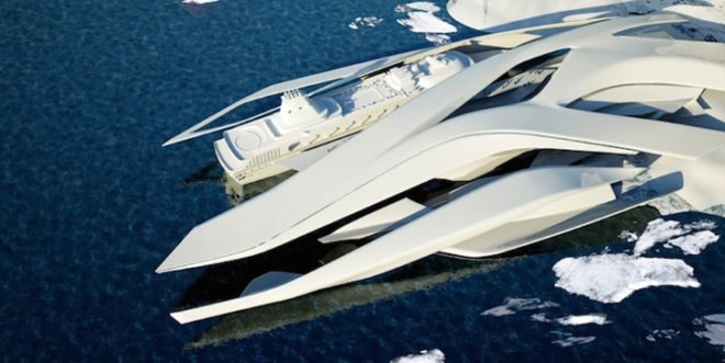 Transformable Antarctic Research Facility, Zaha Hadid, Vienna architecture student, architecture student, student work, research station, Antarctica, transformable architecture, environmental tourism, transportation hub, harsh weather