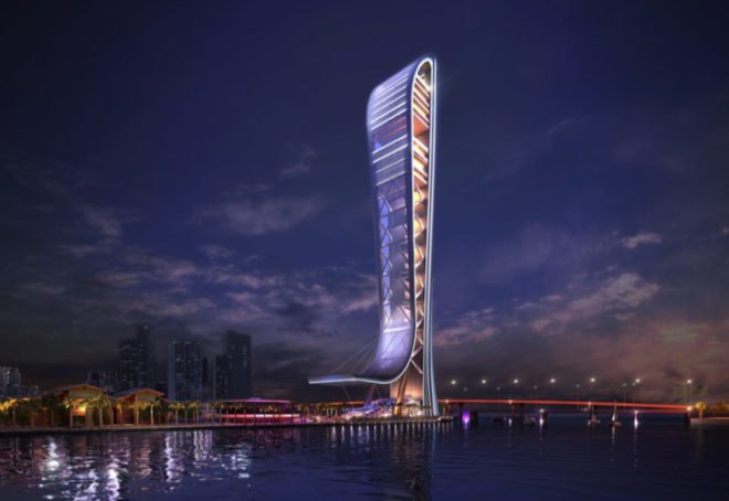 SkyRise Miami, Miami, development, Jeff Berkowitz, coastal development, Florida, Bayside Marketplace, observation tower, amusement park, thrill ride, skyscraper