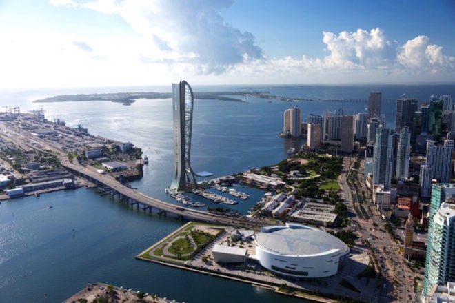 SkyRise Miami, Miami, development, Jeff Berkowitz, coastal development, Florida, Bayside Marketplace, observation tower, amusement park, thrill ride, skyscraper