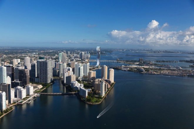 SkyRise Miami, Miami, development, Jeff Berkowitz, coastal development, Florida, Bayside Marketplace, observation tower, amusement park, thrill ride, skyscraper