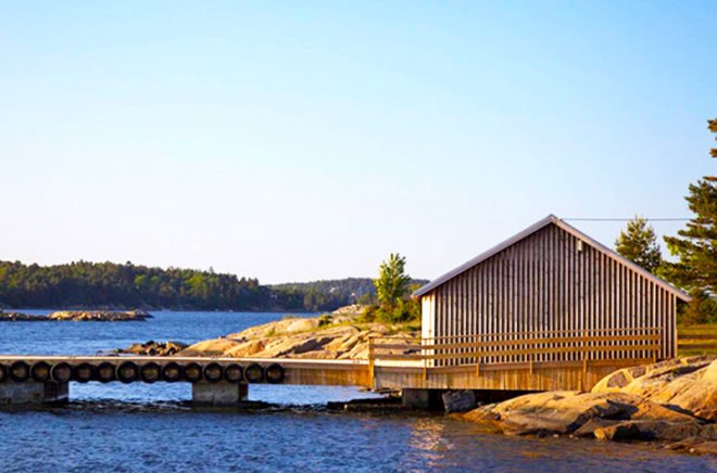 Snøhetta, renovated, Hudøy Cabin, Norway, corrugated polycarbonate, recycled wood, green renovation