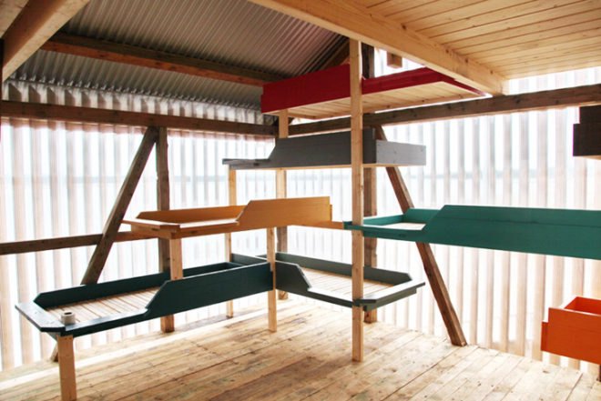 Snøhetta, renovated, Hudøy Cabin, Norway, corrugated polycarbonate, recycled wood, green renovation