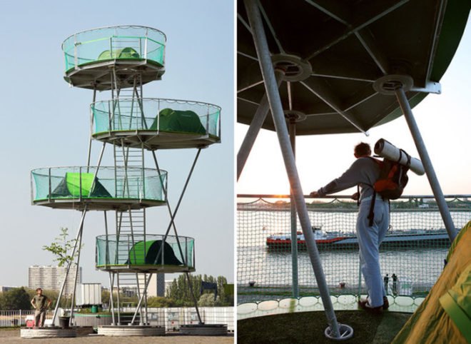 Urban camping, urban campgrounds, urban activities, urban travel, 5 level camping, 5 tier camping, camping platform, interior exterior architects camping, iea camping platform, city camping, extreme camping, extreme city camping, extreme urban camping, 5 platform camping, platform camping, city camping, eco travel, affordable travel