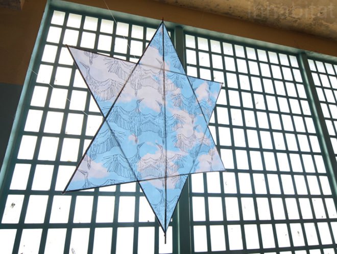 ai weiwei, @large, alcatraz, with wind, san francisco, ai weiwei alcatraz, green design, politics, political art, green art, green design, sustainable design, alcatraz prison, kites, dragon kite, handmade kite, green materials, freedom, freedom of expression