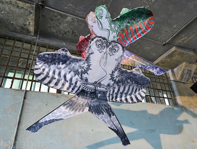 ai weiwei, @large, alcatraz, with wind, san francisco, ai weiwei alcatraz, green design, politics, political art, green art, green design, sustainable design, alcatraz prison, kites, dragon kite, handmade kite, green materials, freedom, freedom of expression