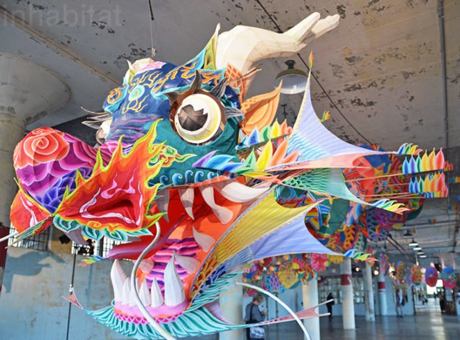 ai weiwei, @large, alcatraz, with wind, san francisco, ai weiwei alcatraz, green design, politics, political art, green art, green design, sustainable design, alcatraz prison, kites, dragon kite, handmade kite, green materials, freedom, freedom of expression