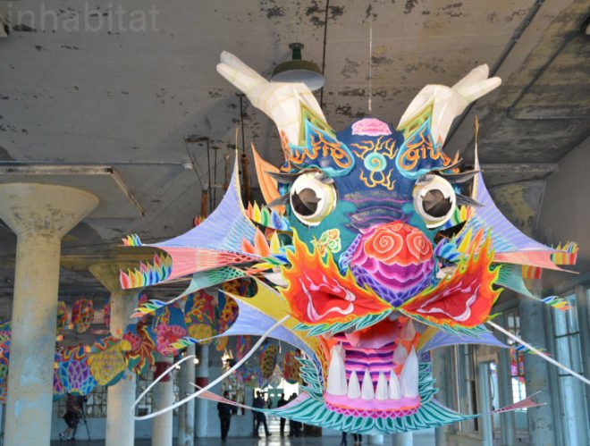 ai weiwei, @large, alcatraz, with wind, san francisco, ai weiwei alcatraz, green design, politics, political art, green art, green design, sustainable design, alcatraz prison, kites, dragon kite, handmade kite, green materials, freedom, freedom of expression