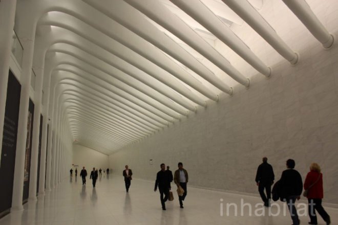 oculus, oculus transportation hub, nyc design, nyc architecture, santiago calatrava, world trade center transportation hub, oculus interior